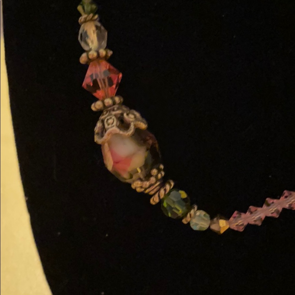 Beautiful pink and clear crystals w/ Swarovski